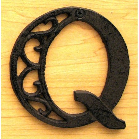 FIXTURESFIRST Cast Iron Alphabet Letter Q FI1797154